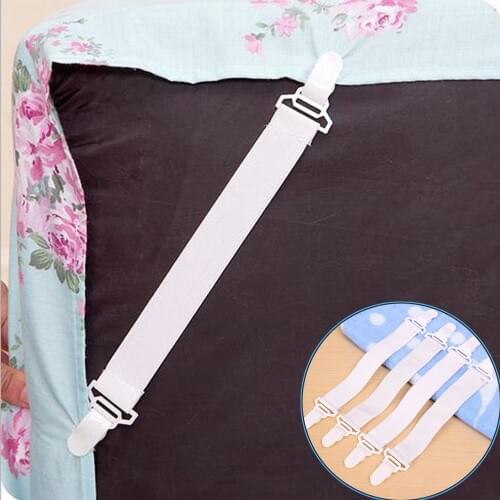 NEW 4pcs/Set Bed Sheet Fix Clips Strong Nylon Buckle Elastic Band Holder Bed Sheets Fasteners Clip Grippers Mattress Accessories