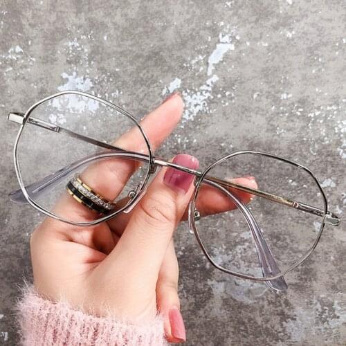 2021 Blue Light Glasses Eye Protection Blue Light Glasses Women Octagonal Reading Fashion Fashionable Office Glasses Lady