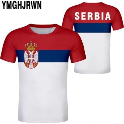 SERBIA republic male youth custom made name number srbija SRB t-shirt srpski nation flag serbien college print photo clothes