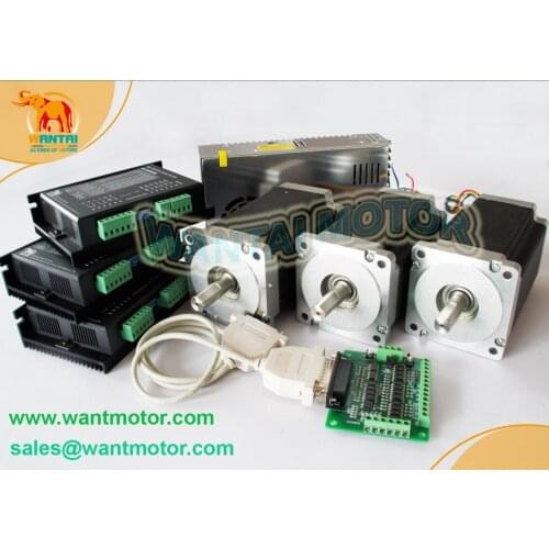 Wantai Nema 34 Stepper Motor with 892OZ-In &Control 3Axis CNC Engraving Machines & Mill