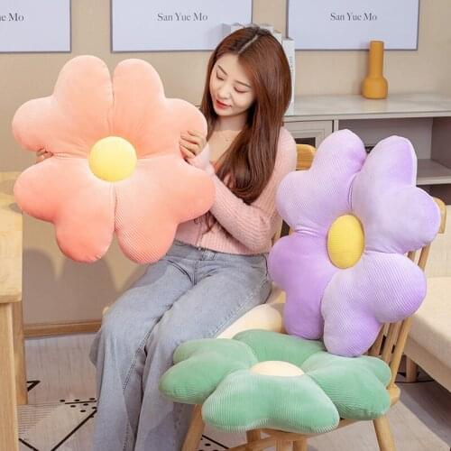 Six-petal flower daisy petals four-leaf clover plush Antistress padded cushion pillow home decoration ornaments cushion pillow