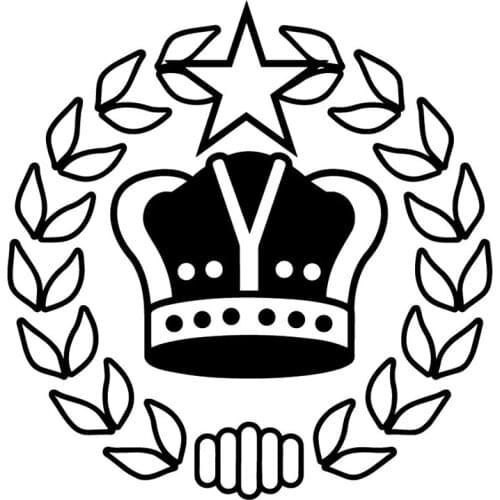 17.3X17.8CM Crown Star Art Vinyl Decal Window Trunk Decoration Car Sticker