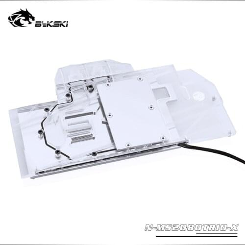 Bykski Water Block use for MSI GeForce RTX 2080 Gaming X Trio 8 GB / Full Cover Copper Radiator Block/3PIN 5V RGB / 4PIN 12V RGB