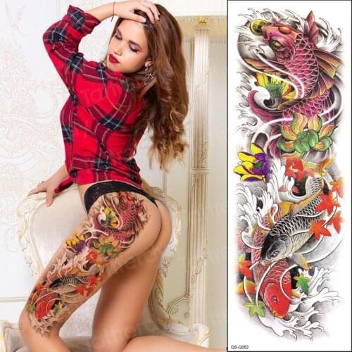 Temporary tattoo full arm sleeve sexy tattoo for women stickers body large arm sleeve tattoo waterproof transfer tattoo art mens