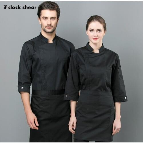 High Quality chef uniform Catering Restaurant Chef Cooking Workwear Coffee Shop Waiter Uniform Casual Top coat work clothes men