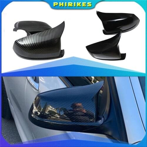 For BMW 5 Series F10 F11 2010-2013 Car Rearview Mirror Cover Side Wing Protect Frame Covers Carbon Fiber Style Trim Shell