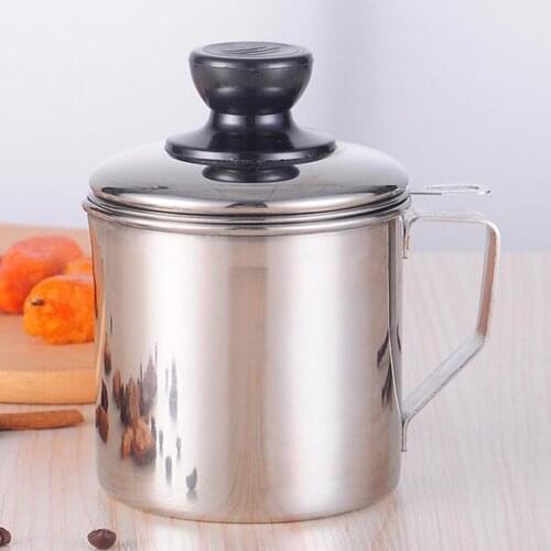 1pc Bacon Grease Container Cooking Frying Oil Storage Stainless Steel And