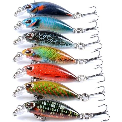1pcs/Winter Fishing Lures Trolling Float Swim Hard Bait 4cm/2.5g Crankbait Wobbler Jig with Treble Hook Fishing Tackle Pesca