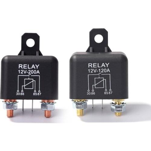 200A/120A 12V DC Heavy Duty Split Charge Winch Relay for Car Van Boat Marine 4 Pin Normally Open