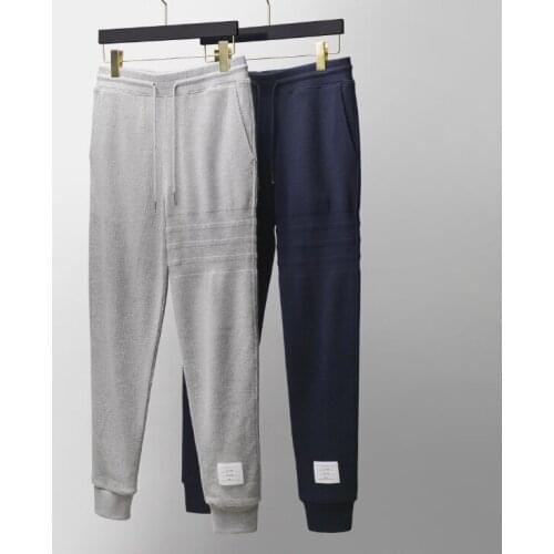 2021 Fashion TB Brand Tracksuit Bottoms Mens Casual Pencil Pants Cotton Sweatpants Men Joggers Pants Spring Sports Trousers