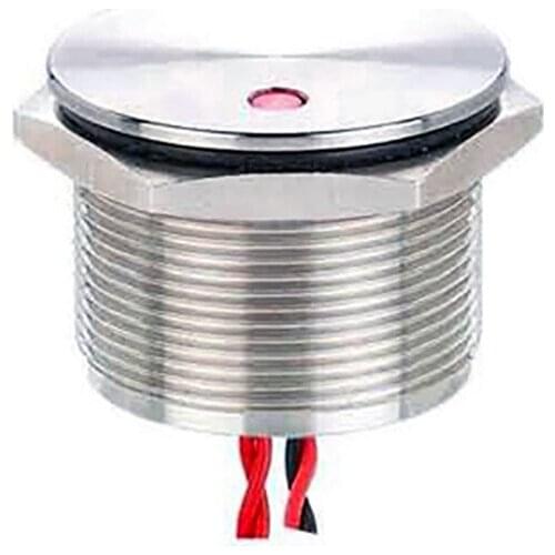 25/30mm Dot LED Lighted 3-24V Piezo Touch Switch Momentary Self-locking Push Button