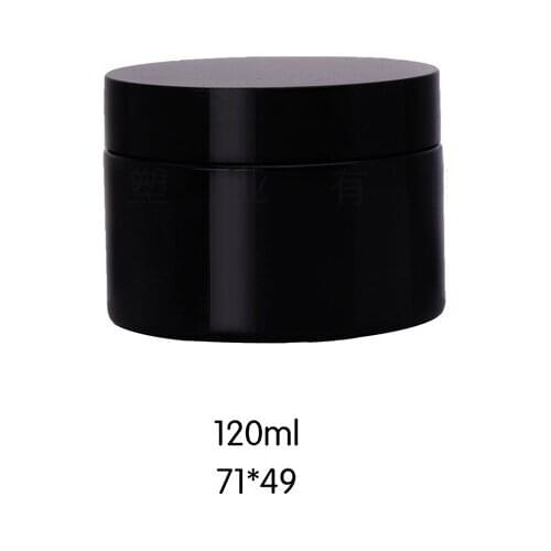 30pcs 120g Black Cosmetic plastic Cream Jar Pot 120ml Lotion Container Hand Body Facial Skin Care Bottle with Plastic lid