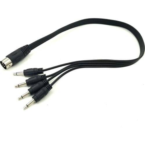4*3.5 audio plug turn MIDI 5 core adapter cable audio output MIDI5 core DIN5P 0.5 m