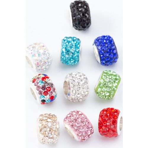 5Pcs/Lot Mix Color Silver Plated DIY Bead Charm Fits for Pandora European Jewelry Bracelet js2216