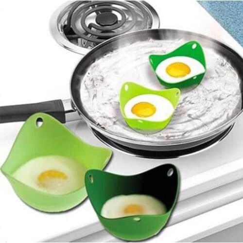 2pcs/lot Silicone Egg Poacher Egg Cups Cookware Microwave Egg Cooker Egg Boiler 301-0325