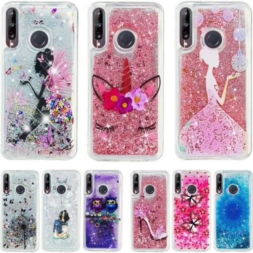 Huawei P40 Lite E Case Soft Case on For Funda Huawei P40 Lite E Cover P 40 lite E Coque Dynamic Liquid Glitter Phone Cases Etui