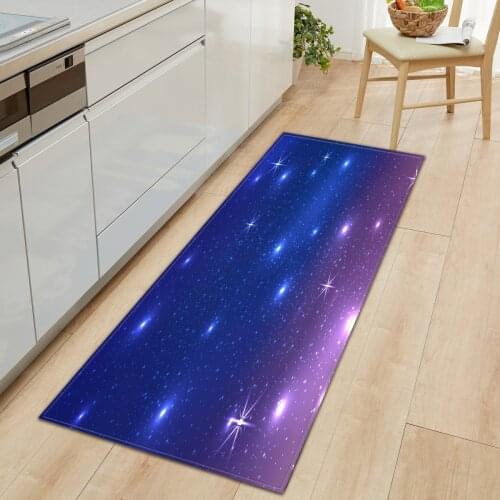 Home Doormat for Entrance Door Kitchen Floor Mat Printed Soft Flannel Living Room Bedroom Rugs Anti Slip Hallway Carpet Washable