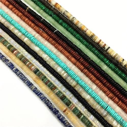 Gazelle 6*2mm Hot Selling Natural Stone Flat Abacus Spacer Loose Beads Agates Opals For Jewelry Making 180PCS Free Shipping