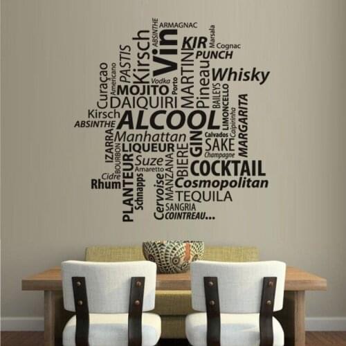 KUCADA creative French qoute kitchen wall sticker for home decoration removable diy black wall decal WP1631