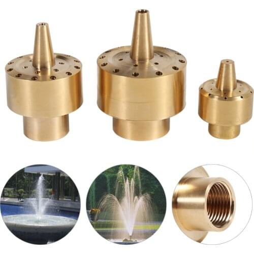 1/4" 1/2" 3/4" Water Nozzle Sprinkler Spray Firework Brass Column Fireworks Water Fountain Nozzle Sprinkler Spray Pond Fan Shape