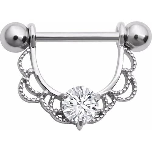 Lot10pcs 14G Body Piercing Jewerly Shine Nipple Shield Ring Twist Bar Piercing Crystal CZ Gems Barbells New Design