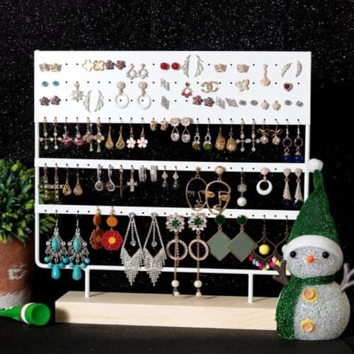 Matel 24/44/66/69/88/144 Earrings Holes Jewelry Display Stand for Woman Earrings Pendant Bracelet Jewellery Rack Box Wholesale