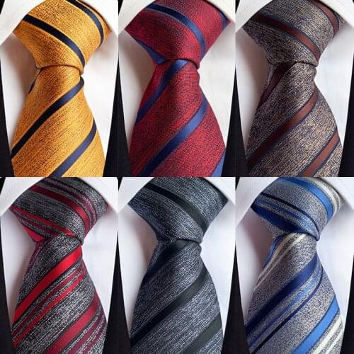 Ricnais Fashion 8cm Print Striped Tie For Men Necktie Blue Black for Wedding Business Formal Occasions Party Casual Gift Ties