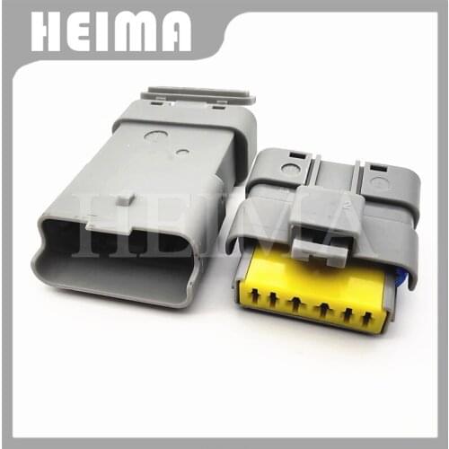 10-30sets FCI 6 pin male female gray Accelerator pedal auto connector for citroen Peugeot Renault 211PL069S0049 211PC069S0049