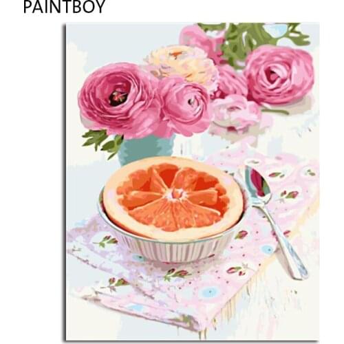 PAINTBOY DIY Framed Pictures Painting By Numbers DIY Digital Canvas Oil Painting Home Decor For Living Room Wall