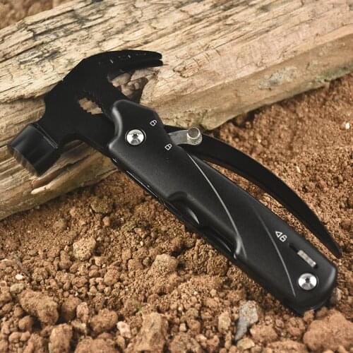 New EDC Outdoor Survival Axe Camping Mountaineering Portable Folding Multi-Function Pliers Combination Hammer Tool