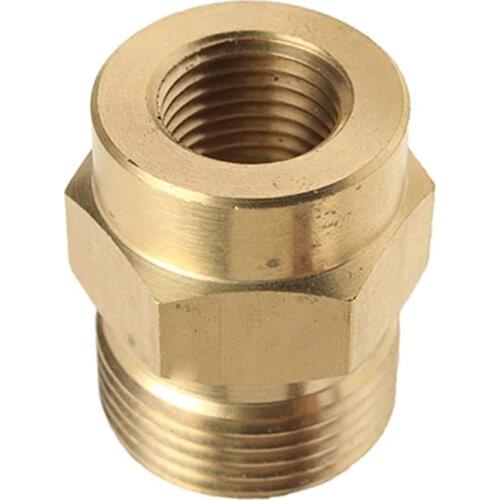 New Brass Joint Nozzle Copper Washer Snow Foam Lance Adapter Coupler 1/4 inch F - M22 for Spray Gun Fittings Water Tools
