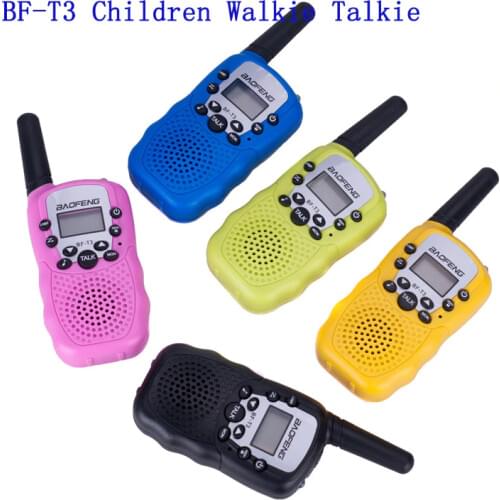 2Pcs/Pair childrens walkie talkie baofeng BF-T3 mini radio toys for children kids gift Portable Two-Way Transceiver