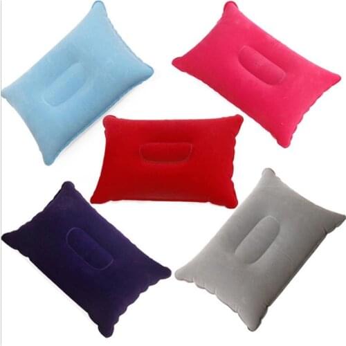 Travel Inflatable PVC Pillow Convenient Ultralight Sleep Cushion Nylon Air Pillow