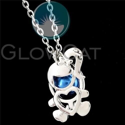 R-K1122 Silver Pretty Girl Beads Cage Pendant Essential Oil Diffuser Aroma Pearl Cage Locket Necklace