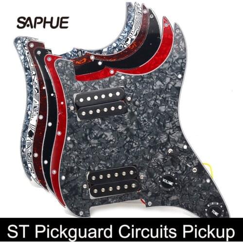Multi Colour HH Guitar Pickguard Electric Guitar Pickguard and Black Two Humbucker Loaded Prewired Scratchplate Assembly