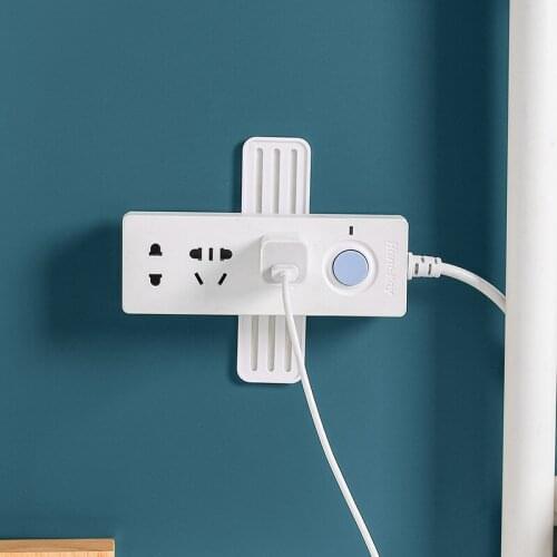 Self-Adhesive Power Strip Sticker Holder 360 degree rotation fixed Wall-Mounted Desktop Cable Organizer Home Accessories