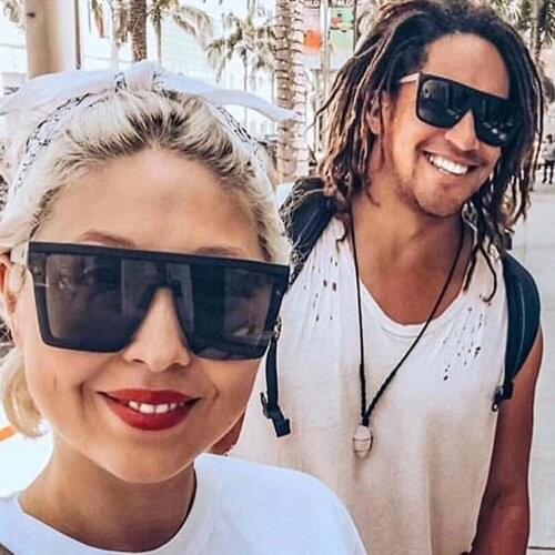 Kachawoo one piece sunglasses square men big frame ladies sun glasses oversized black red uv400 unisex summer eyewear