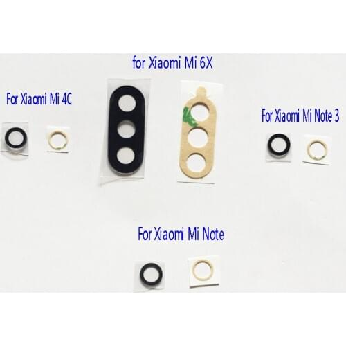 2pcs/lot Glass Lens for Xiaomi Mi4 Mi Note 4 Mi5 6X for Redmi Note 3 for Redmi 4 Rear Back Camera Glass Lens Cover Replacement