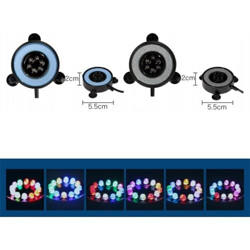 US/EU/AU/UKPlug with Auto Color Aquarium Changing Light LED Decoration Multi-Colored Bubble Air Stone Light Fish Tank Lamp