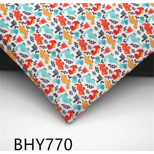 Half yard 45*140cm cartoon dinosaur Tissue Kids Home Textile polyester cotton fabric patchwork 770