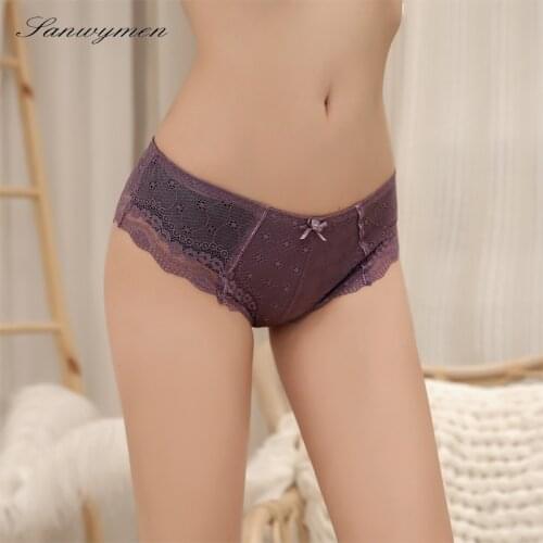 Bud Silk Lace Womens Panties Everyday Style Cotton Woman Underwear Briefs Lingerie Knickers for Women Ladies Girls DY-78231