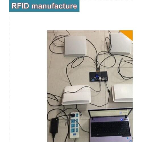 Uhf rfid 8 ports impinj r2000 rfid reader module with rfid mat floor antenna for inventory people access trace parking solution