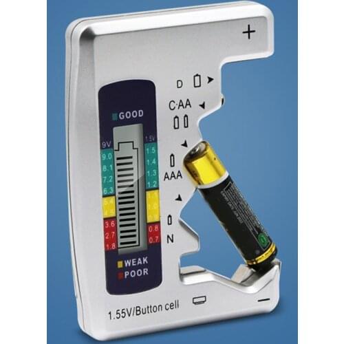 Universal Battery Tester Checker Meter for AA AAA C D N 1.55V 9V Button Cell TN88