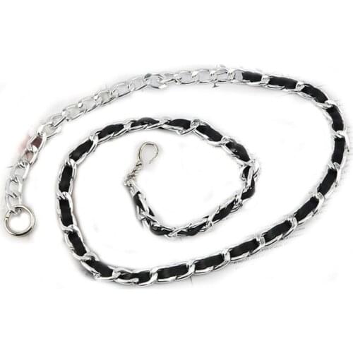 Fashion Hip-hop punk style metal chain belt for women Thin Waist corset dress belt jeans trouser waistband decoration accessory