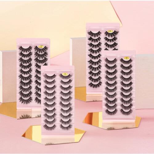 LANJINGLIN 3 pairs mink eyelashes natural fake eye lashes make up handmade 3d mink lashes false lash volume eyelash extension