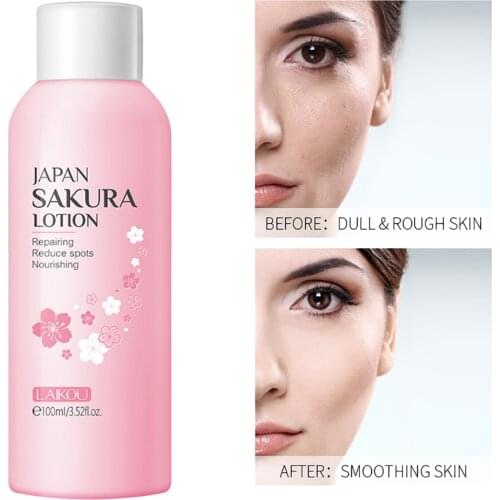 100ml Sakura Face Essence Lotion Body Oil Moisturizing Anti-aging Serum Brightening Shrink Pores Anti-Wrinkle Facial Skin Care
