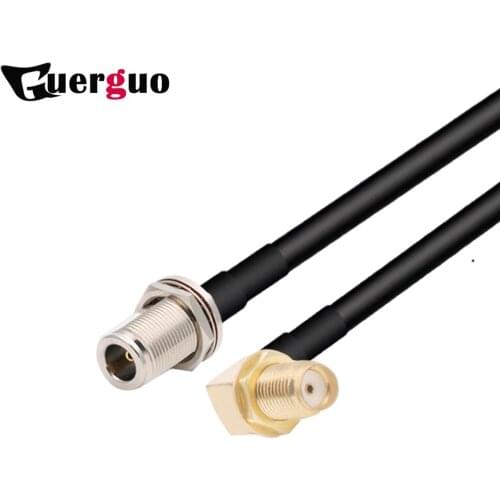 2pcs Waterproof N Type Female to SMA Female90° Plug RF Adapter RG58 Cable Coaxial Pigtail Extension cable Cord Jumper 1M 2M 5M