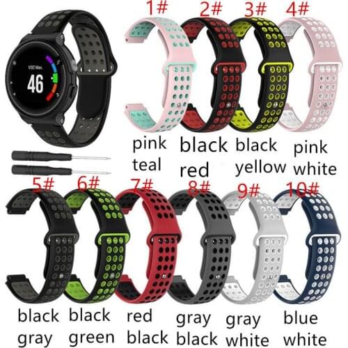 50pcs New Silicone Porous Breathable Replacement Watchband Wrist Strap For Garmin Forerunner 230/235/630/220/620/735 With Tools
