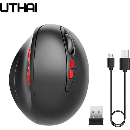 UTHAI DB40 new 2.4G wireless mouse vertical mouse 7-button ergonomic 2400dpi mouse built-in battery