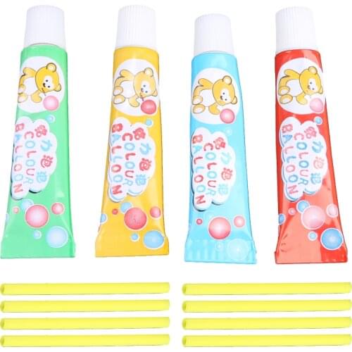 Safe Magic Bubble Glue Toy Blowing Colorful Bubble Ball Plastic Balloon Space Balloon Safe Practical Jokes Kids Toy Won't Burst